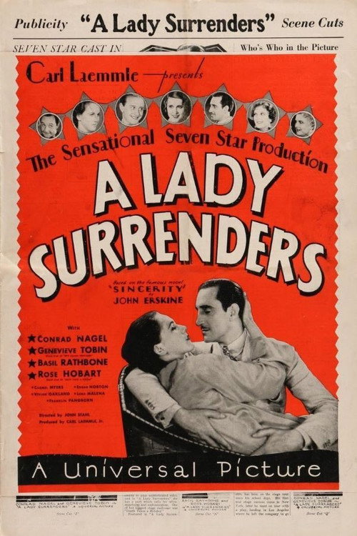 A Lady Surrenders (1930) movie poster