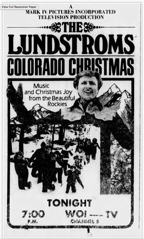 The Lundstroms: Colorado Christmas (1978) movie poster