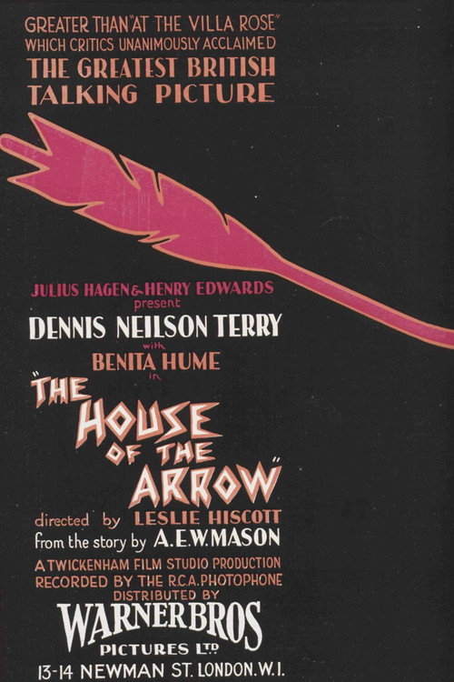 The House of the Arrow (1930) movie poster