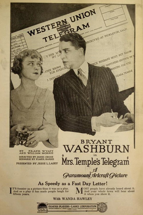 Mrs. Temple's Telegram (1920) movie poster