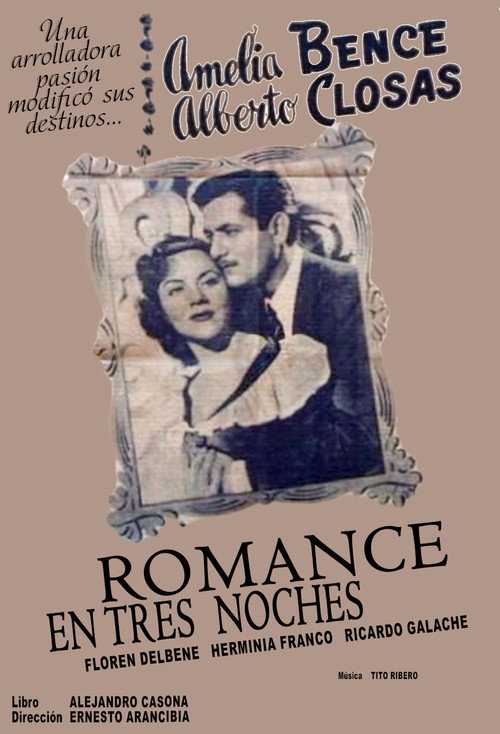 Romance en tres noches (1950) movie poster