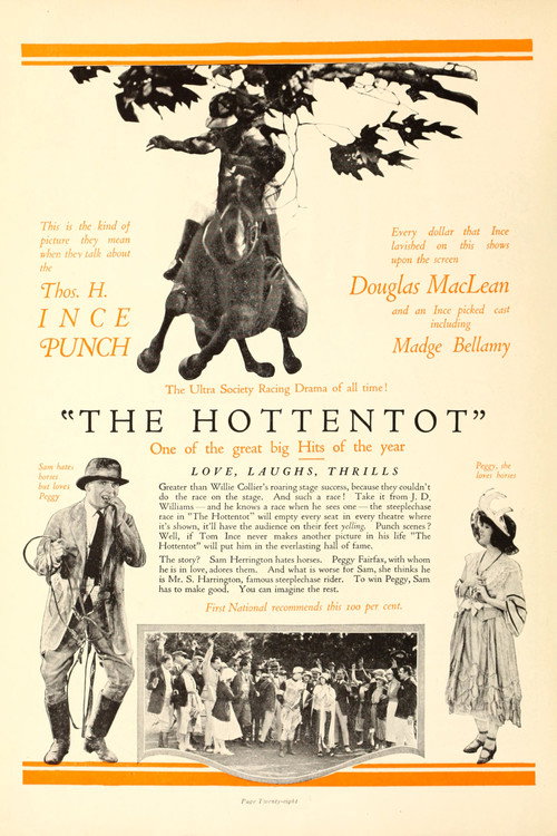 The Hottentot (1922) movie poster