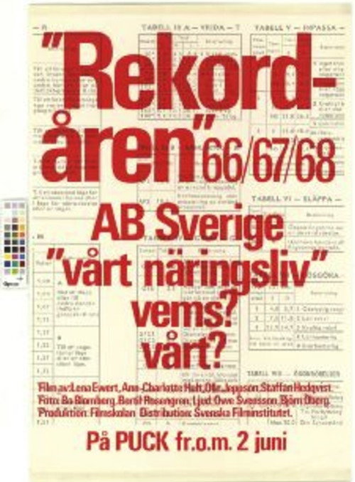 Rekordåren 66/67/68 (1969) movie poster
