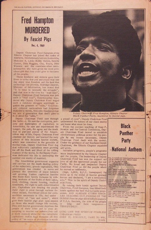 Death of a Black Panther: Fred Hampton (1969) movie poster