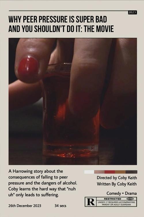 Why Peer Pressure is Super Bad and you Shouldn't do it: The Movie (2023) movie poster
