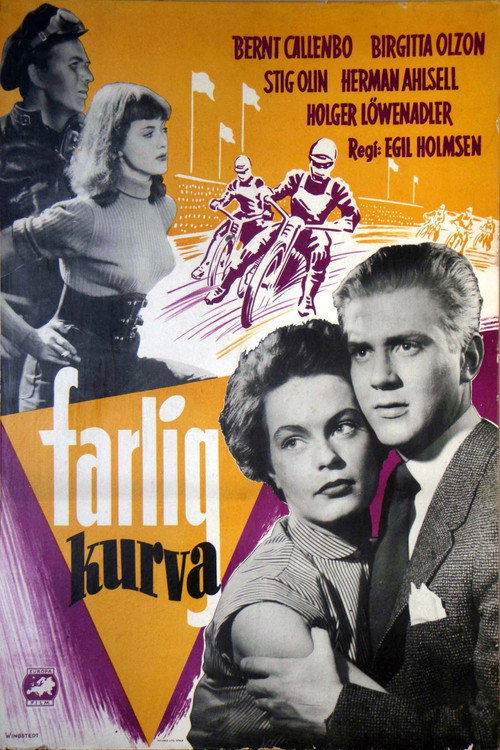 Farlig kurva (1952) movie poster