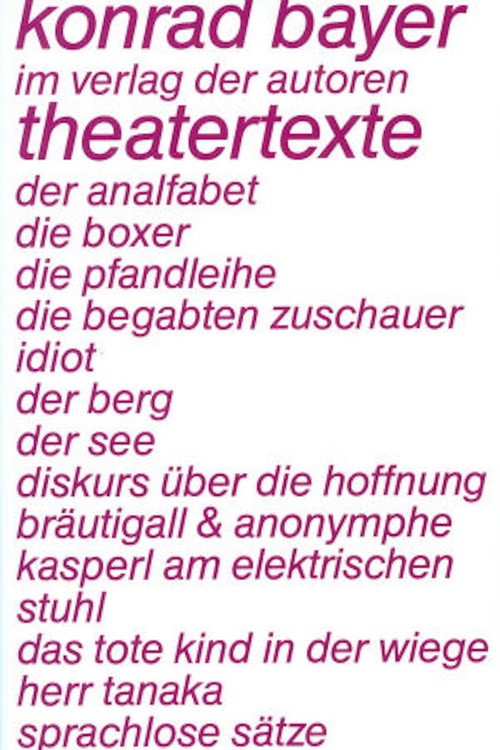idiot, performance film based on a play of Konrad Bayer (2024) movie poster