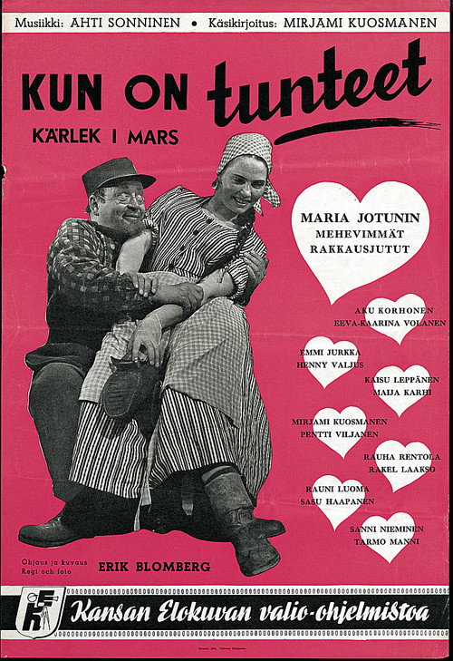 Kun on tunteet (1954) movie poster