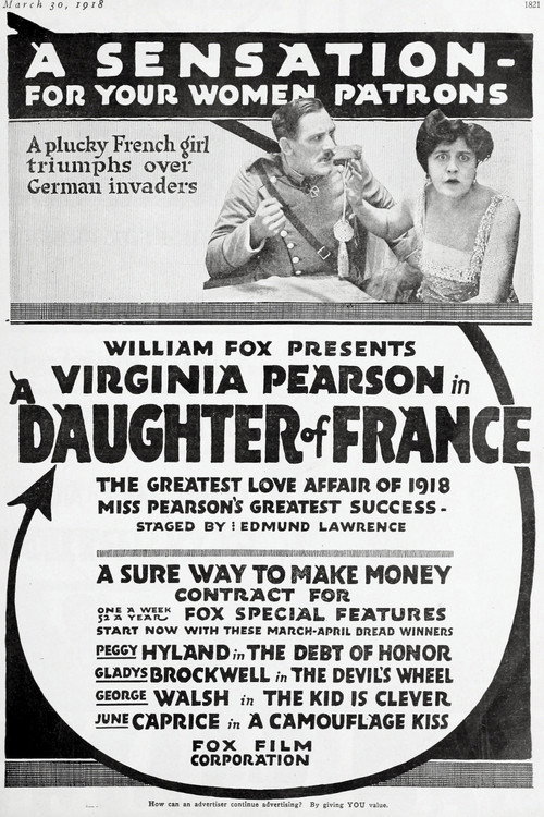 A Daughter of France (1918) movie poster