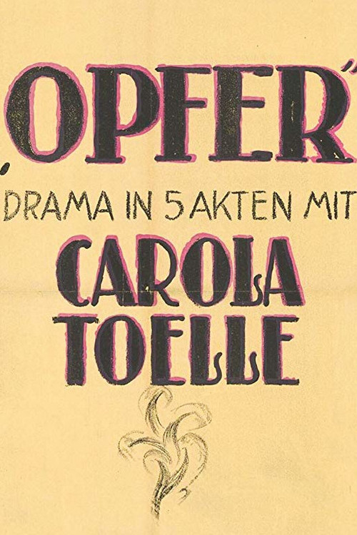 Opfer (1920) movie poster