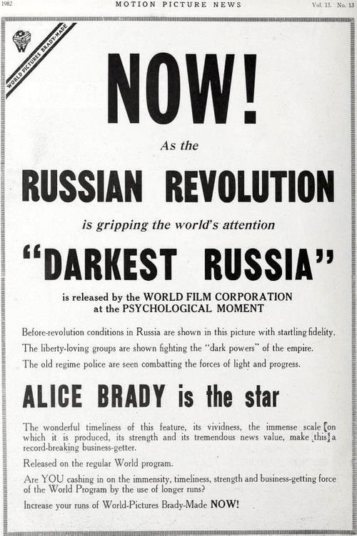 Darkest Russia (1917) movie poster