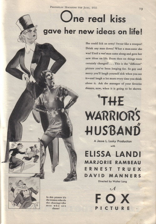 The Warrior's Husband (1933) movie poster