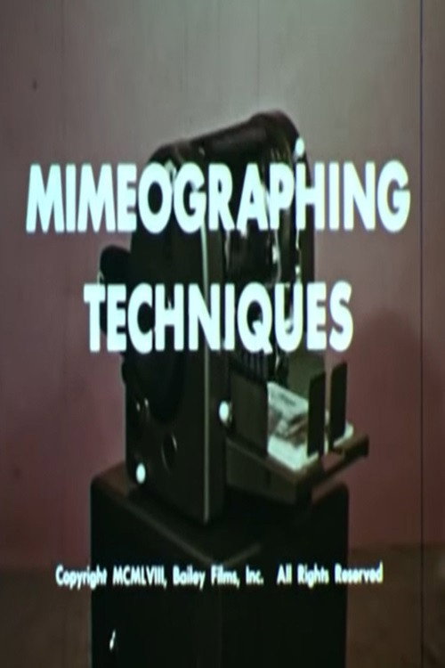 Mimeographing Techniques (1958) movie poster