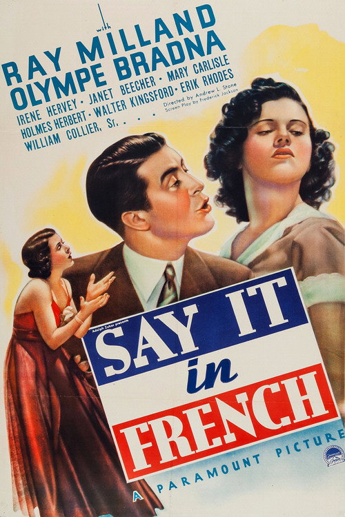 Say It in French (1938) movie poster