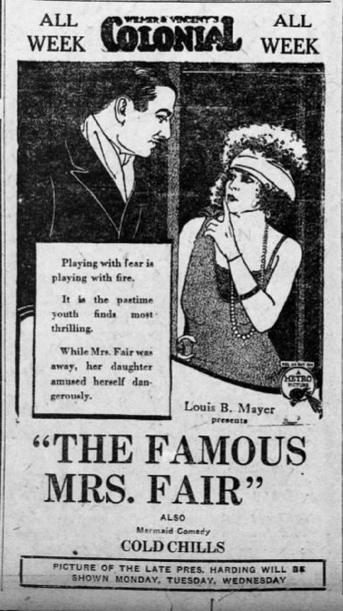 The Famous Mrs. Fair (1923) movie poster