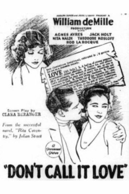 Don't Call It Love (1924) movie poster