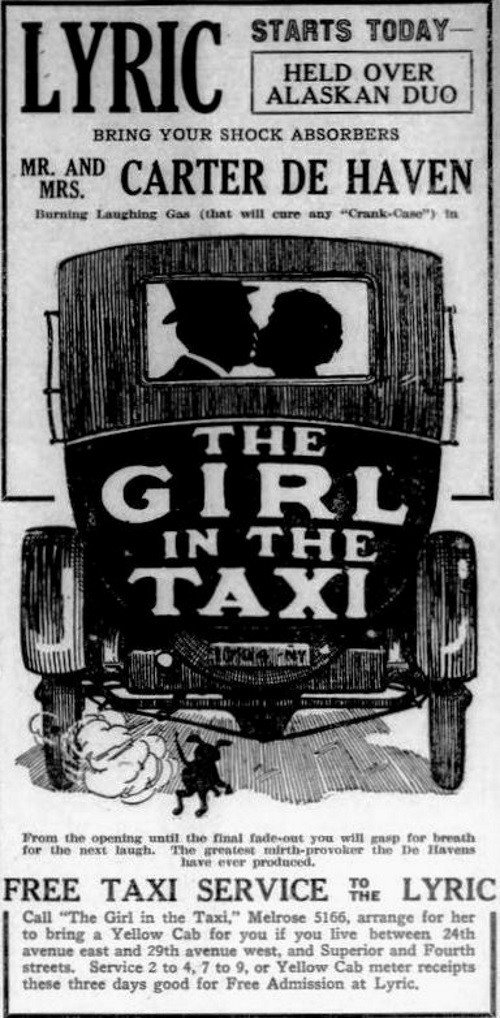 The Girl in the Taxi (1921) movie poster