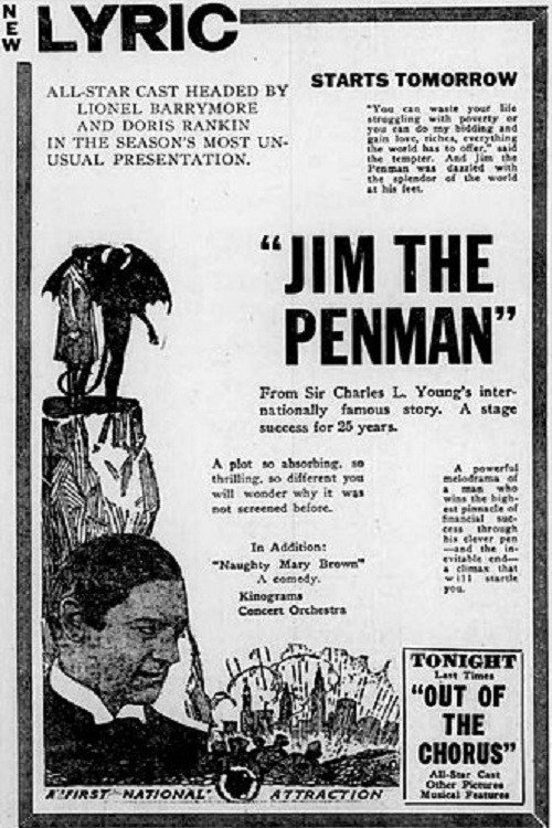 Jim the Penman (1921) movie poster