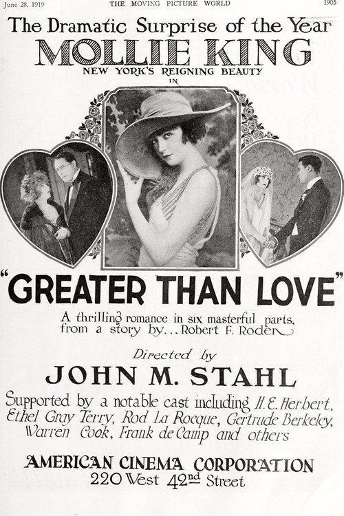 Greater Than Love (1919) movie poster